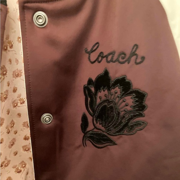 Coach revisable bomber jacket burgundy/ pink 
Size xs - Picture 4 of 10